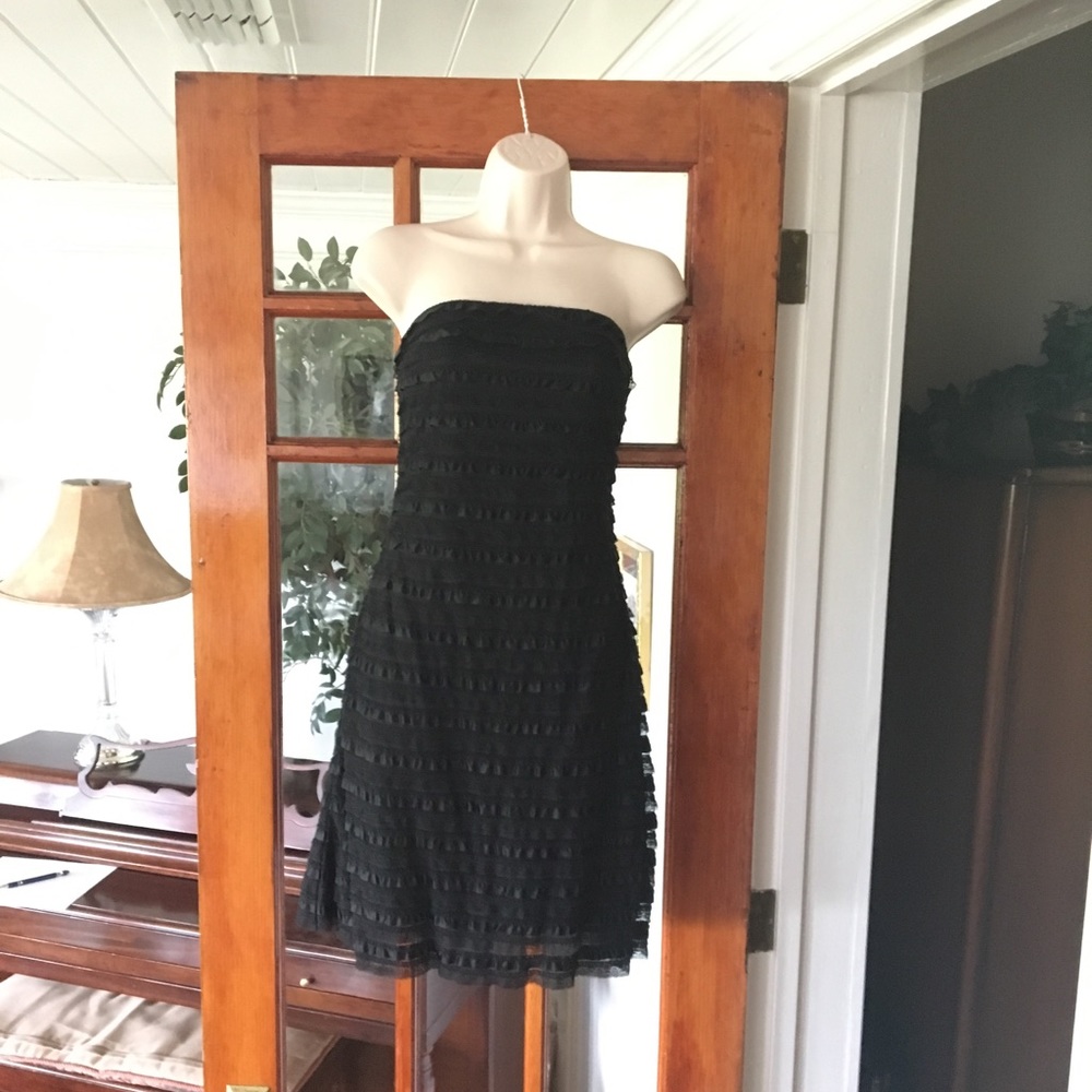 Black lace cocktail dress